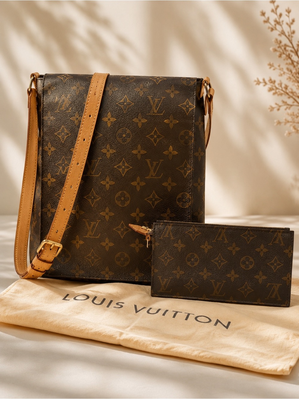 Louis Vuitton Musette Salsa Monogram  Crossbody Bag & Matching Pochette
